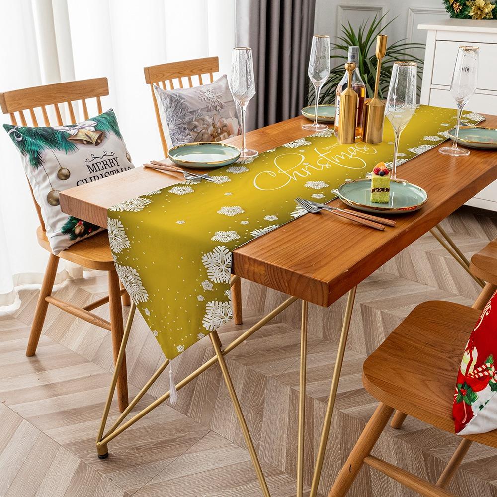 2pcs Dust-proof Table Flag Coffee Table Christmas Decoration Table Cloth Holiday Gifts Table Cloth Tablecloth