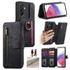 For Samsung Galaxy A36 5G Leather Phone Back Cover with RFID Blocking Zipper Wallet Kickstand