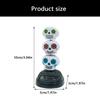 Solar Powered Halloween Figure Dancing Toy Pumpkins Solar Shaking Head Dancing Doll Ornament for Car Dashboard Decors