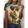 Fashion Women's Printed T-Shirt Casual Versatile Short Sleeve Daily Comfort Short Sleeve Simple T-Shirts Women’s