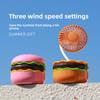 Hamburger Charging Desktop Fan USB Storage Student Desk Fries Small Fan Cute Desktop Small Ornament