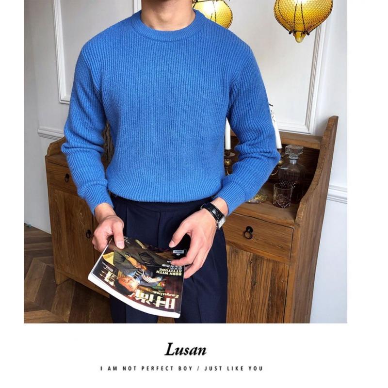 Men S Thick Loose Knit Pullover Sweater Winter Casual Fashion