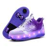 Spot new skates, sneakers, children's runaway shoes, four-wheel pulleys, walkable, disassembled flash