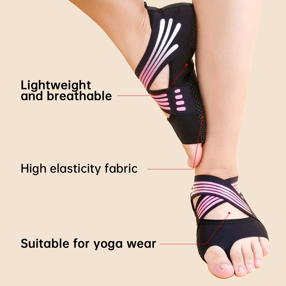 Women's Non-Slip Yoga Socks with Silicone Gripper Dots Dance Shoes for Pilates Barre Workout