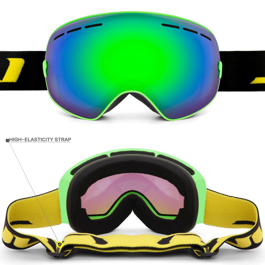 JULI Ski Goggles for Kids 4-16 Boys Girls Snowboarding UV Protection Multi-Color Double Anti-fog Lens Winter Sports