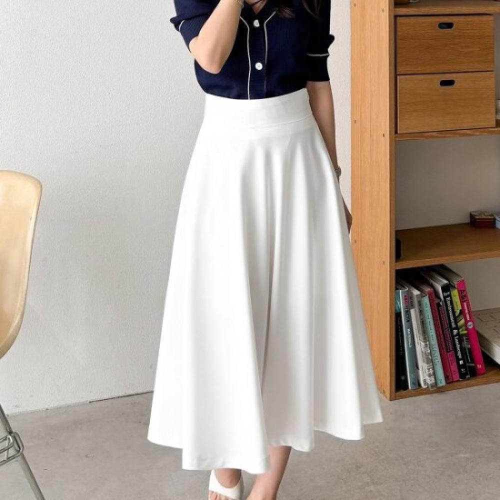 New Arrivals Open Run Pleated Skirt Long 9 Colors