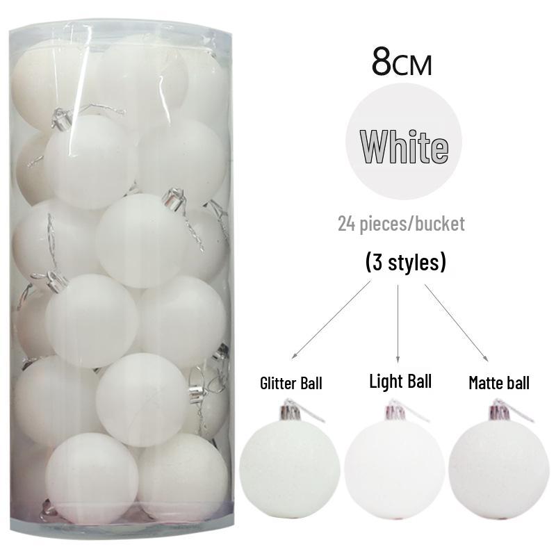 Colorful Christmas Tree Matte & Shiny Ball Decorations for Shopping Mall Ceiling