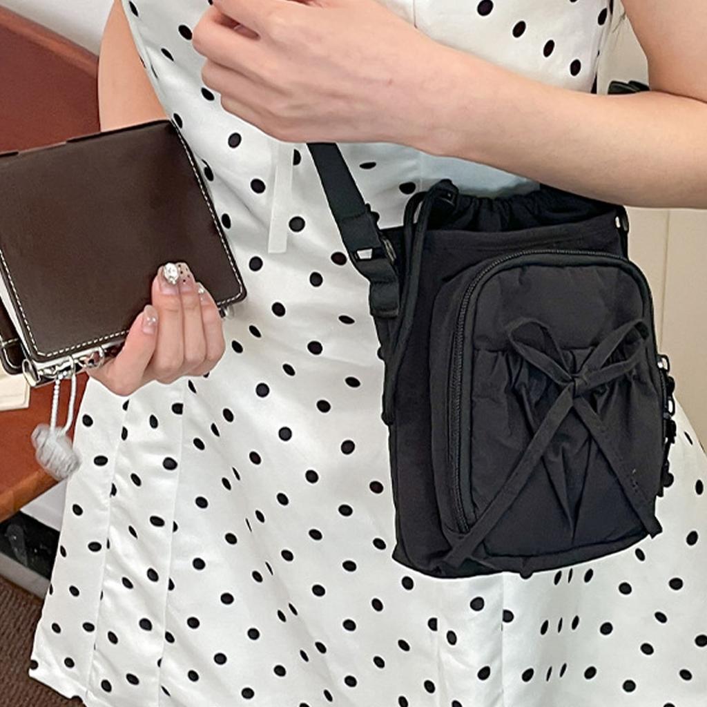 Bows Water Bottle Holder with Shoulder Strap Water Bottle Carrier Sling Bag with Phone Pocket Crossbody Bag Unisex