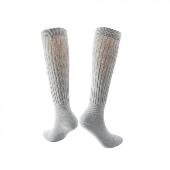 Slouch Socks Cotton Scrunch Knee High Extra Long and Heavy Socks Casual Solid^