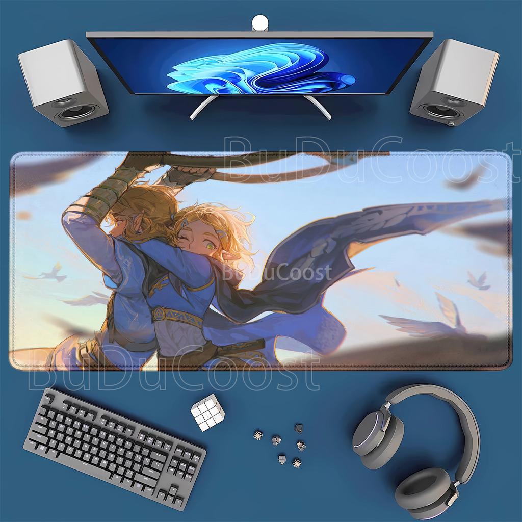 Link Mouse Pad Pc Gamer Anime Zelda Mousepad Cabinet Keyboard Carpet Antislip Computer Gaming offices HD Printing XXL Desk Mat