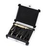 Imperial 5PC Aluminum Pagoda Step Drill Bit Set (Black and Gold)