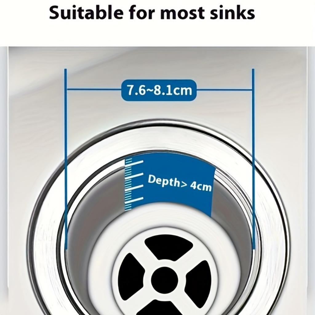 3-in-1 Kitchen Sink Drain Strainer - Anti-clogging Stainless Steel Cladding, Easy To Clean, Corrosion-resistant and Designed for Durability