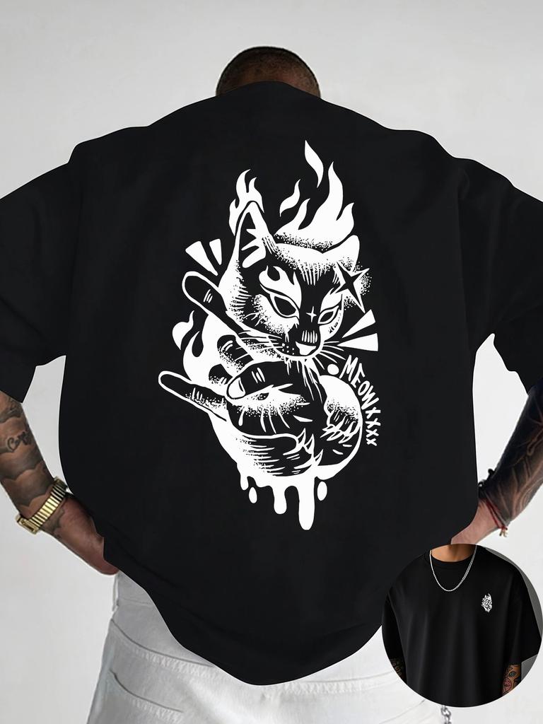 New Summer Unisex Creative Pattern Loose TShirt 100 Pure Cotton Soft Material Suitable For Daily Sport And Casual Wear Trendy