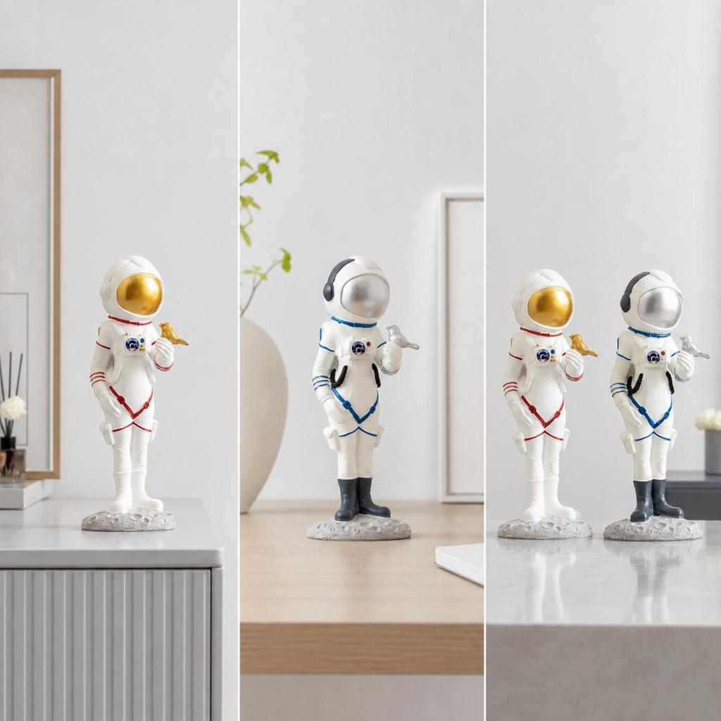 Female Astronaut Figurine Small Sculpture Sculptural for Collectors