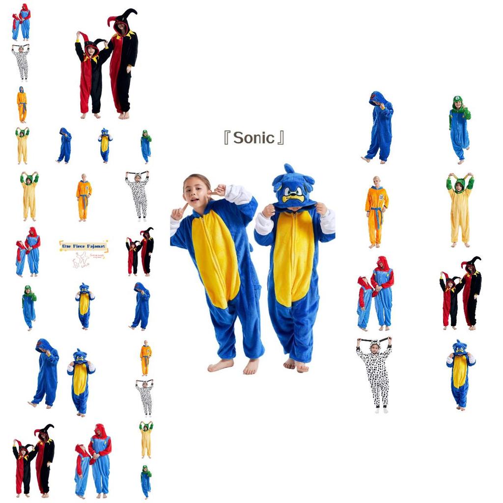 Kids' Cartoon Onesie Sleepwear Hooded And Long Sleeves