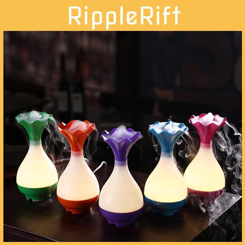 Usb Air Humidifier Ultrasonic Essential Oil Diffuser With Led Light And Purifier Features For Refreshing Atmosphere rosa