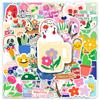 50 Sheets of Cute Cartoon Flower and Plant Stickers for DIY Laptop Notebook Planner