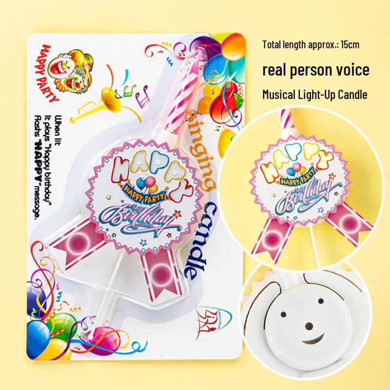 Surprise Music Singing Cake Candles with Candy Confetti Fountain for Birthday Parties