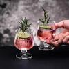 Creative Cocktail Glasses Cup Striped Brandy Glass Cups Mulled Wine Glass Cups Tall Fruit Wine Glasses Cup Bar Accessories