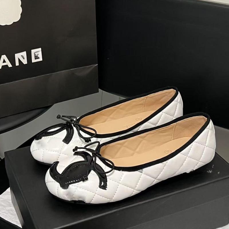 Xiaoxiang doppeltes C flache Sohle einzelne Schuhe Rautenmuster 2020 neu Sommer Ballerinas flache Öffnung flacher Boden hohe Platte