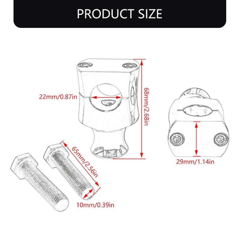Motorcycle Handlebar Risers for 7/8" 1'' Handlebar Universally Handlebar Risers Clip Extension Adapter Extender