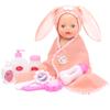 Cute Pop Doll Bath Towel Blanket Fit 10-14 Inch American&43 Cm New Born Baby Doll Accessories Rabbit Ear Hugging Blanket Gifts