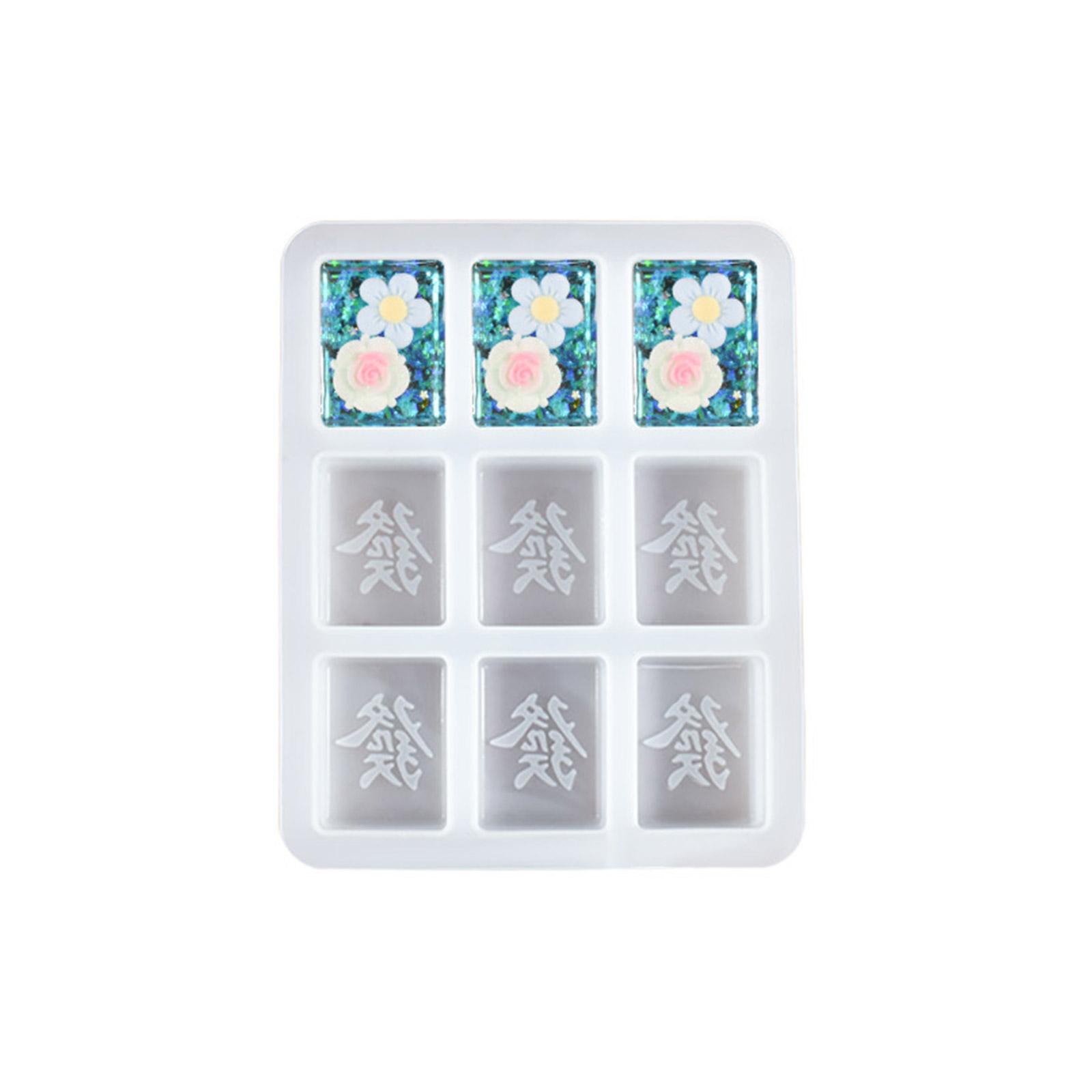 

Beautiful Mahjong Pendants Drop Glue Silicone Mold for Mahjong Pendants Delicate Fortune Mahjong Mold for Decorations