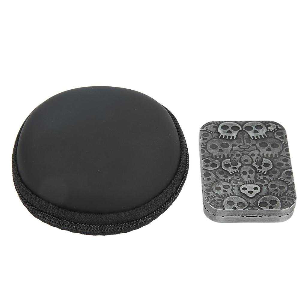 Skull Pattern Magnetic Slider Toy Adult Metal ADHD Autism Anxiety Stress Relief Push Slider Sensory