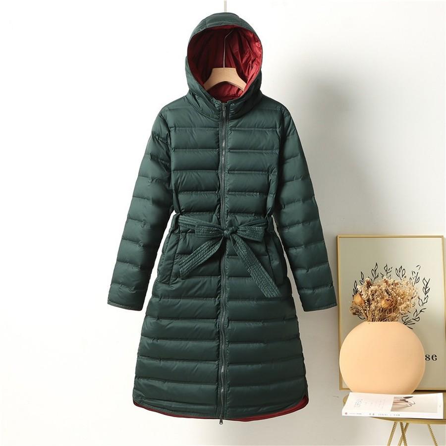 Women's Lightweight Down Jacket with Hood for Fall Winter