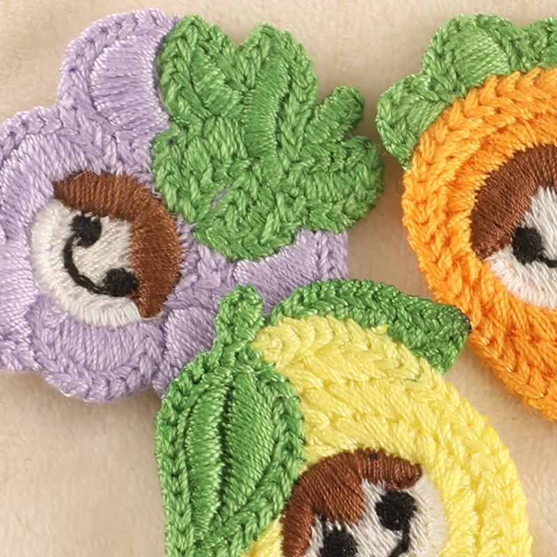 Embroidery Label Cute Fruit Embroidery Sticker Diy Hand Account Accessories Hair Accessories Patch Sticker Water-Soluble Embroidery Cloth Sticker