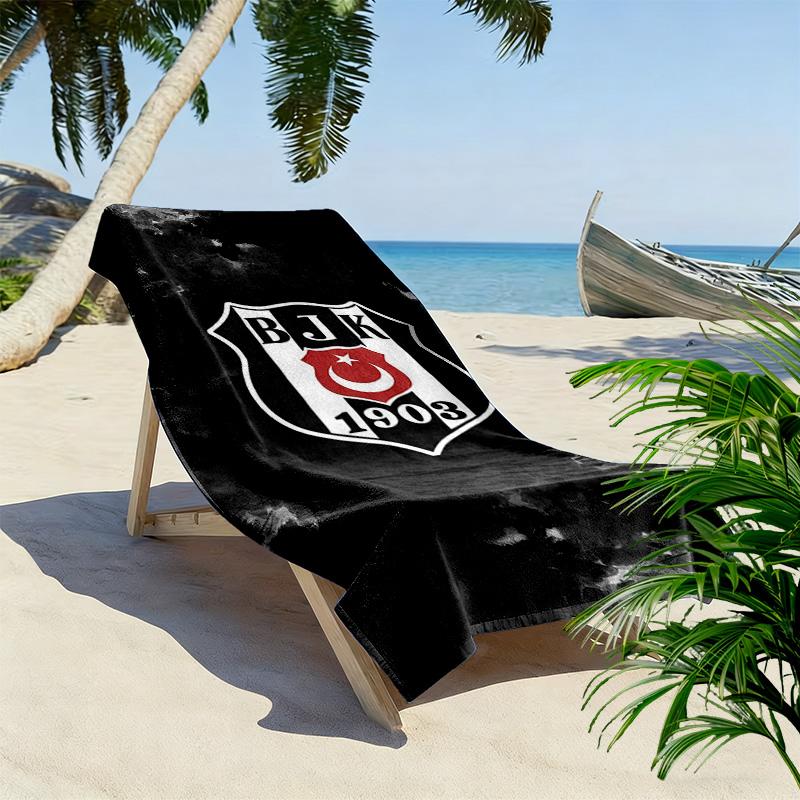 Asciugamano da Spiaggia Stampa Besiktas Gymnastics Club, Asciugamano Grande Morbido ad Asciugatura Rapida per Spiaggia Campeggio Nuoto