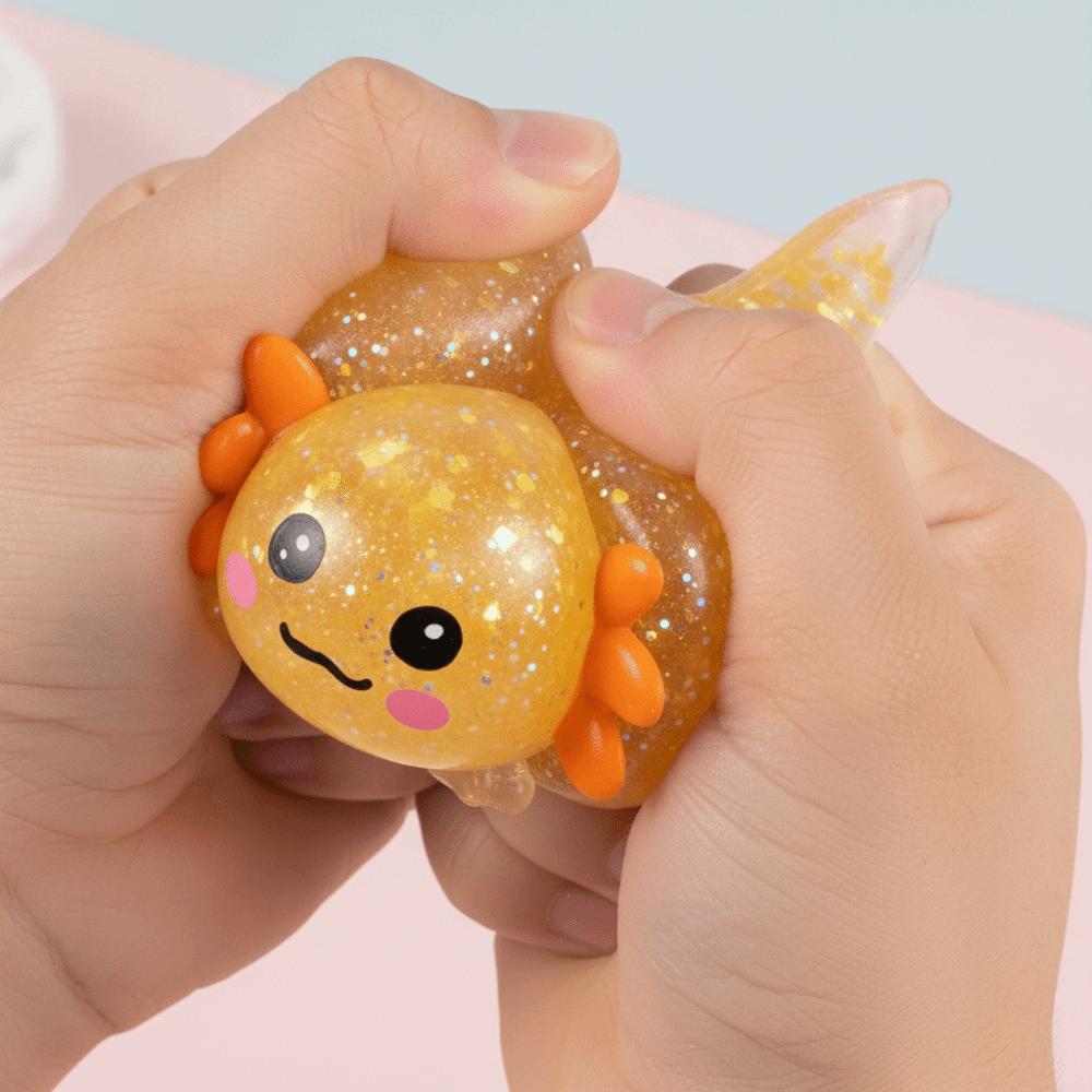 Lustiger Quetsch Salamander Squishy Spielzeug Langsam-Rückprall Dehnbar Axolotl Quetschspielzeug Fidget