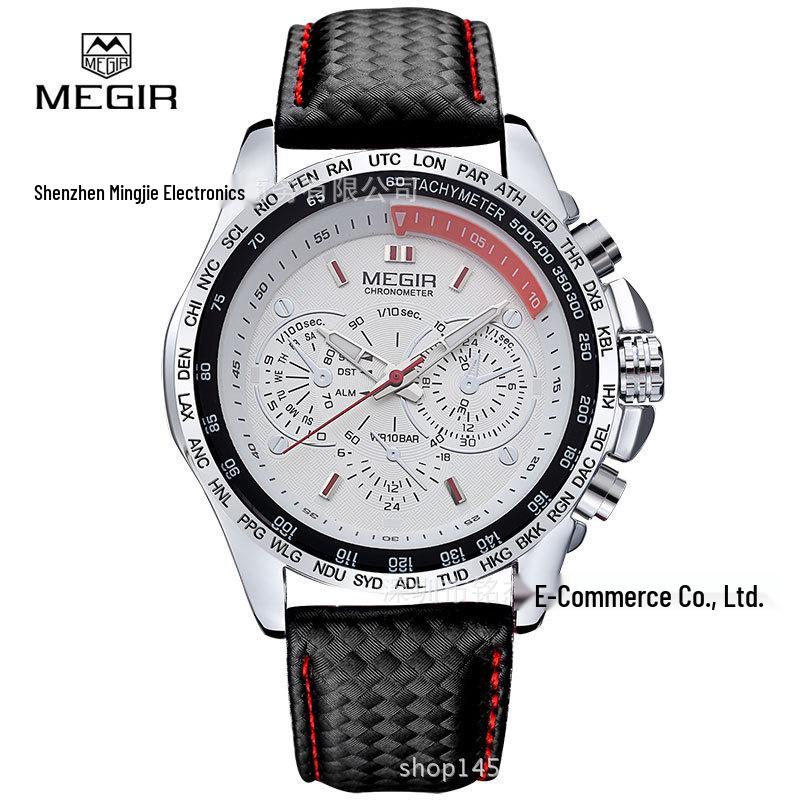 MEGIR Men s Luminous Sports Casual Watch with Decorative Subdials