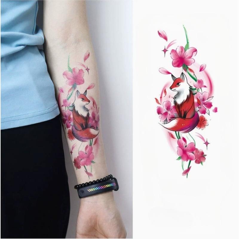 1Pc Butterfly Love Tattoo Sticker, Suitable For Women'S Beautiful And Fashionable Body Decoration With Colorful Designs