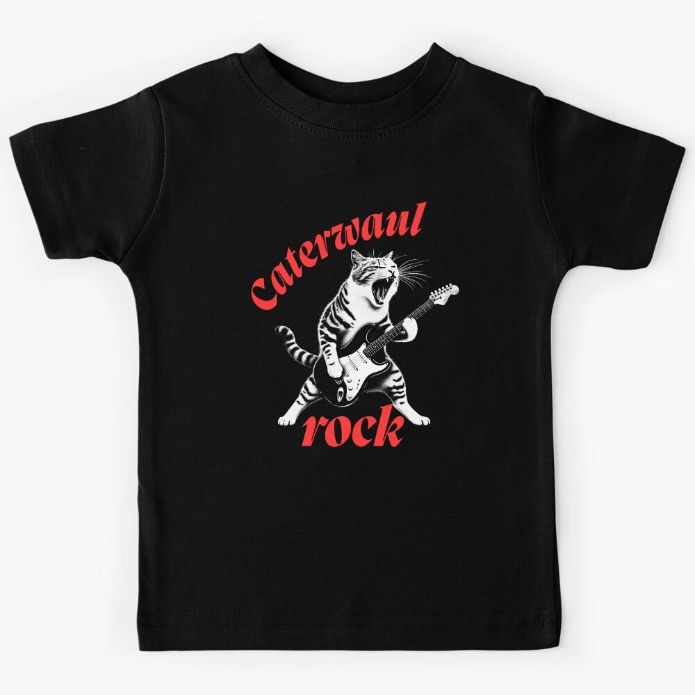 Caterwaul rock, guitar and a cat Kids T-Shirt 110