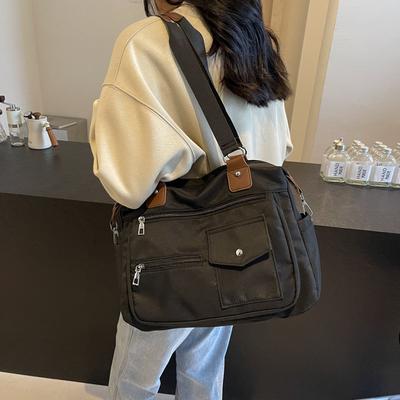 Casual Bag Large Capacity Lightweight Commuter Tote Bag Multi-pocket Shoulder Bag Student Handbag Autumn Versatile Women's Bag