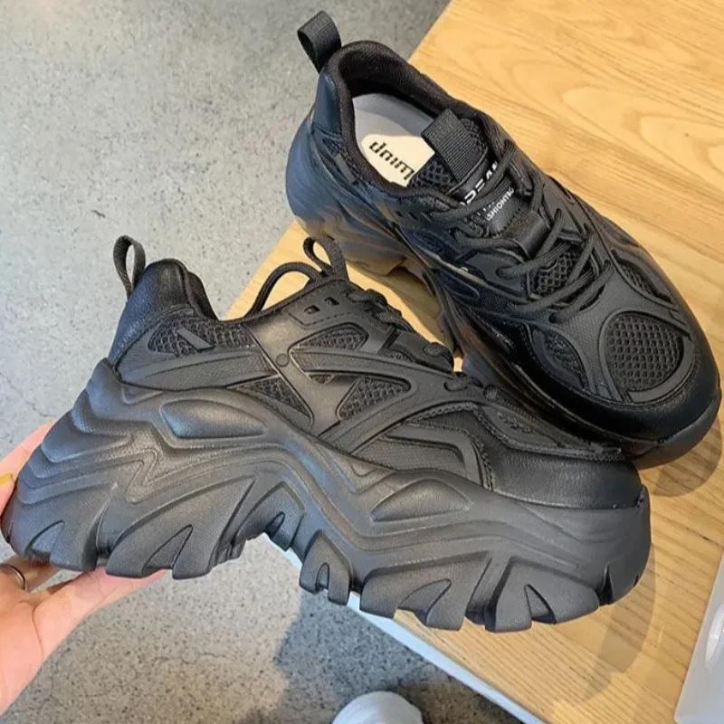 Women's Sneakers 2025 Autumn Platform Designer Running Shoes Chunky Mesh Casual Shoes Height Increased Sports Vulcanize Shoes