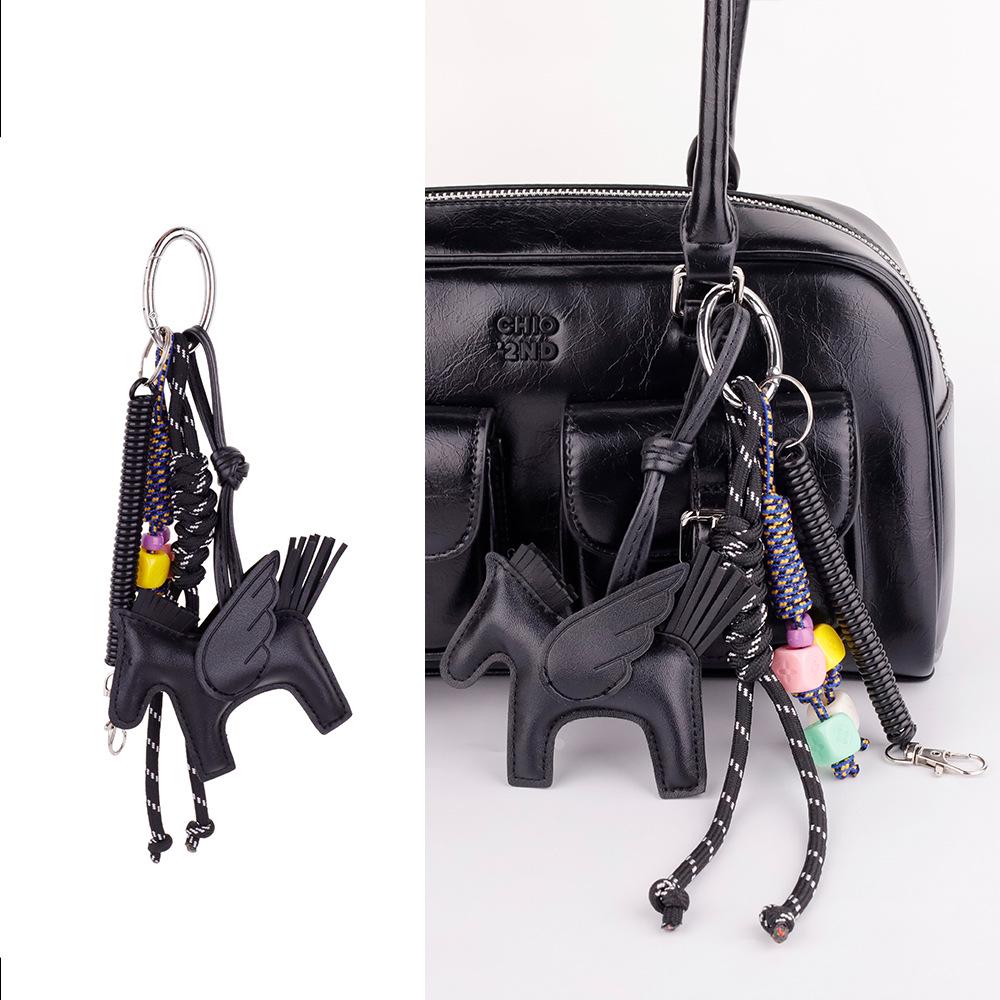 Exquisite Pegasus Handmade Keychain: Angel Pony Pendant & Car Accessory, Cute Bag Charm
