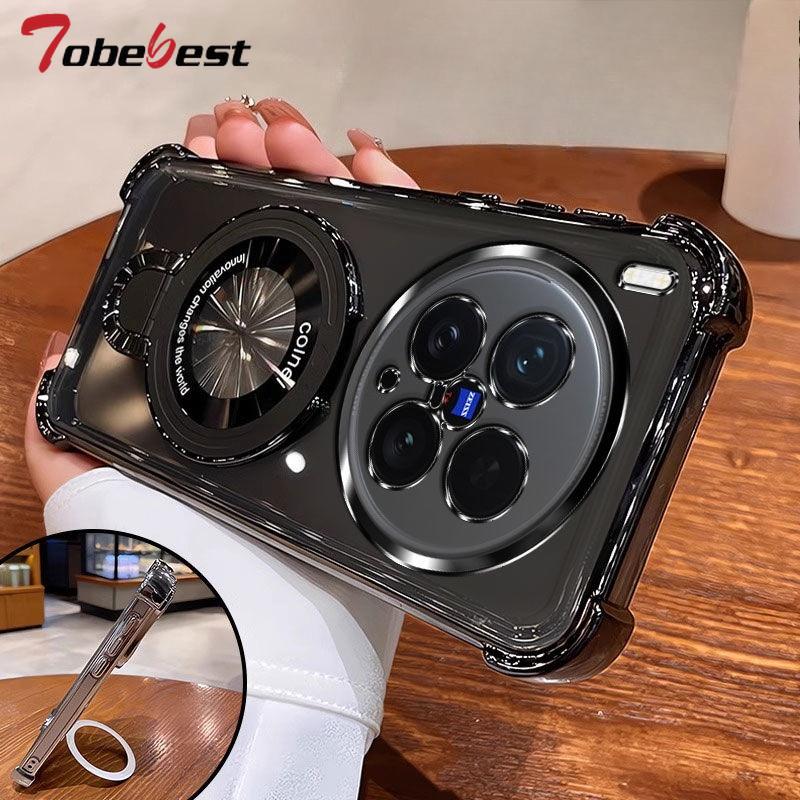 

Противоударный чехол с гальваническим покрытием и магнитным креплением Magsafe для Vivo X200 X200S X100 X100S Pro Ultra силиконовый чехол vivo X200 Ultra чёрный