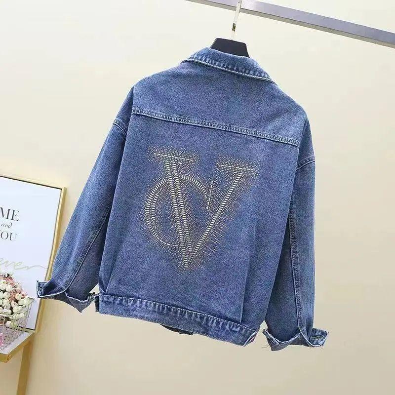 Spring Autumn New Denim Jacket Women Short Paragraph Slim Slimming Hole Embroidered Denim Female Clothing Overcoat