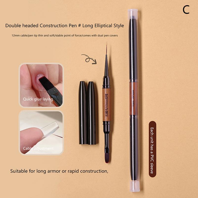 Dual End Nail Glue Phototherapy Pen Uv Gel Brush Acrylic Nail Art Painting Pen Liner Brush Extension Gel Manicure Brushes Tool