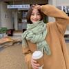 Women'S Thick Warm Solid Color Scarf Autumn And Winter New Style Cashmere Scarf Versatile Wool Scarf