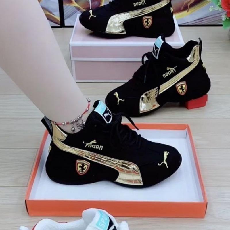 Měkké kožené dámské boty pro táty 2025 nové pánské a dámské párové kožené sportovní boty, trendy silná podrážka, zvětšující všestrannost