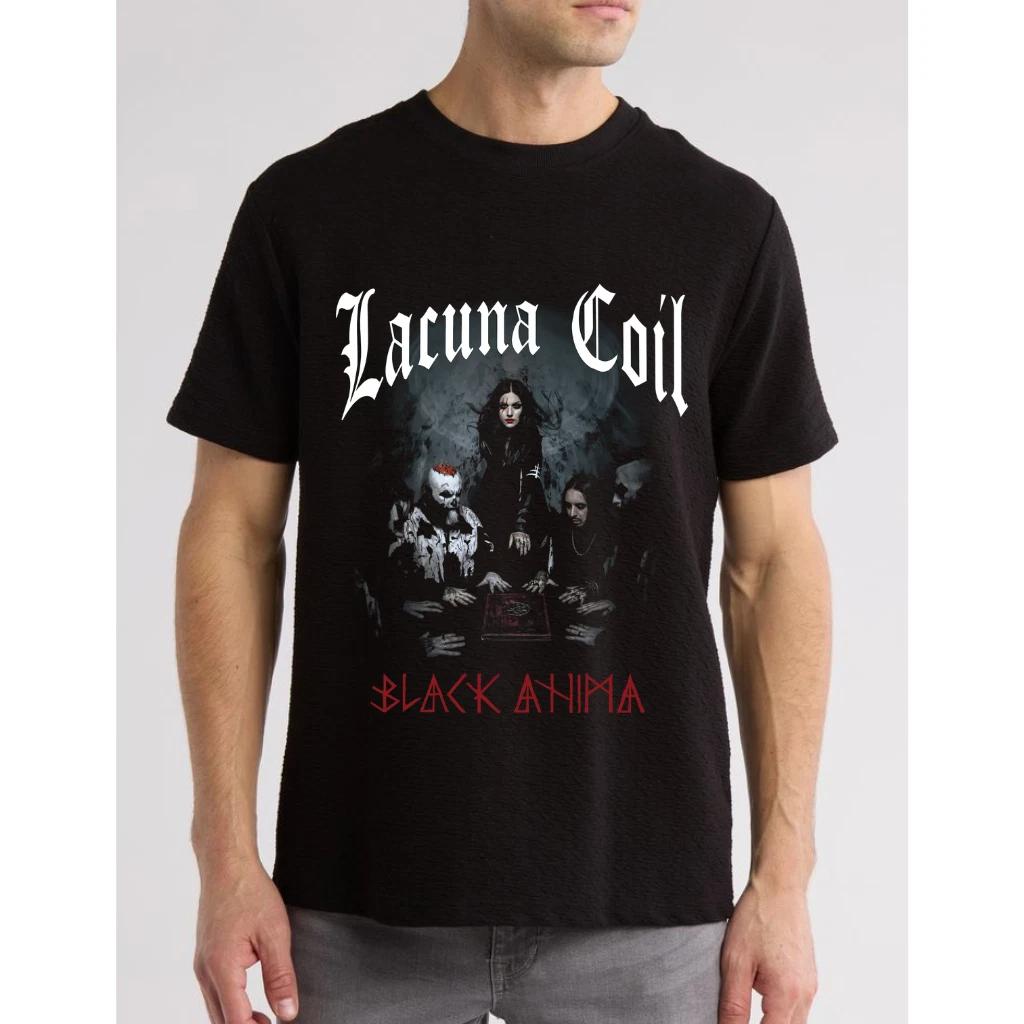Lacuna Coil Band Tour Heavy Cotton Black Unisex T-Shirt XL