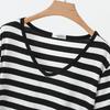 Women's Plus Size V-Neck Short Sleeve Casual T-Shirt - High Elastic, Loose Fit, Summer Top