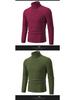 Men's Retro Solid Color Slim Turtleneck Sweater - Versatile Inner or Outer Wear, Thin Knit Design
