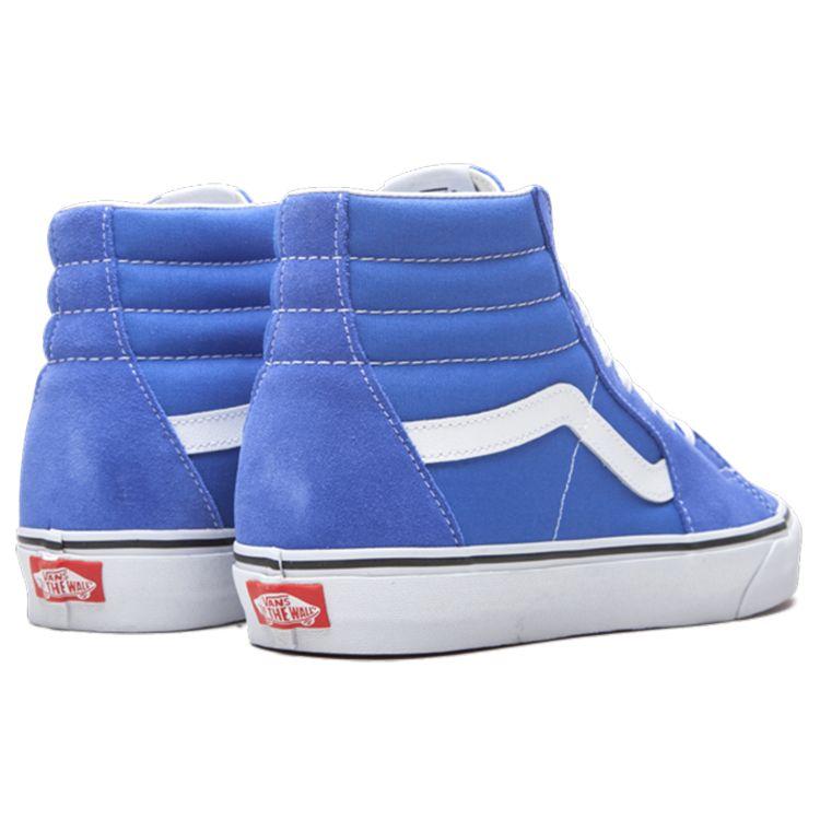 Vans Sk8 Canvas Trendy Casual Shock Absorbing Durable Lightweight Breathable High Top Skate Shoes Unisex Sneakers Light-Blue VN0A4U3C1UJ