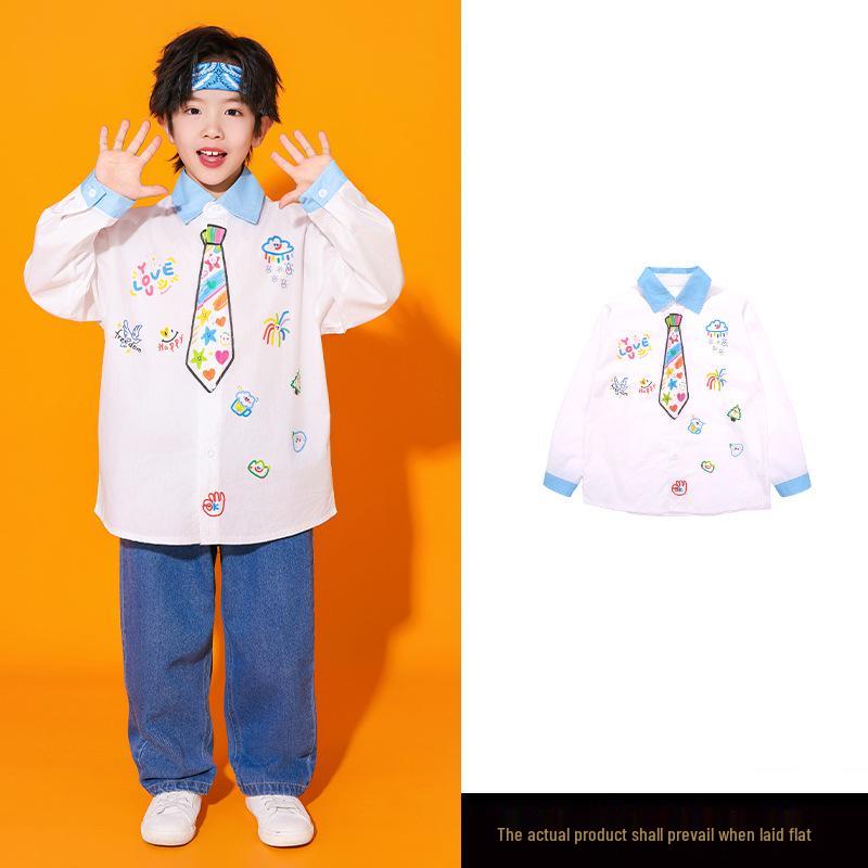 Kinder Cheerleading & Chor Weißes Shirt für Schulveranstaltungen