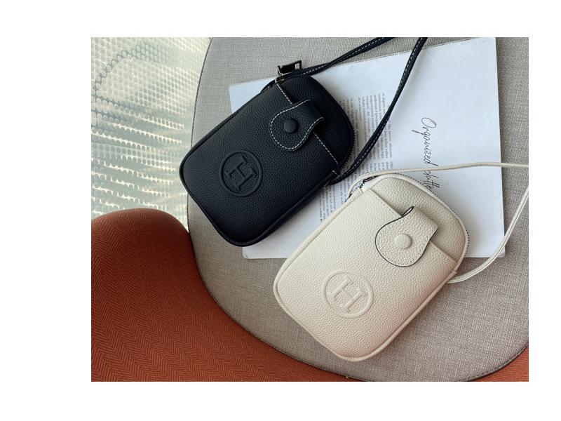 2025 Wielofunkcyjna Torba Crossbody na Telefon z Prawdziwej Skóry - Wytłaczana Skóra Bydlęca Licowa Torba na Ramię