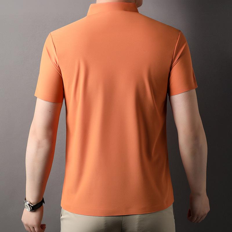 Summer Men's Lapel Polo Shirt Men's Short Sleeve Casual Business High-end Top Men's Clothing
